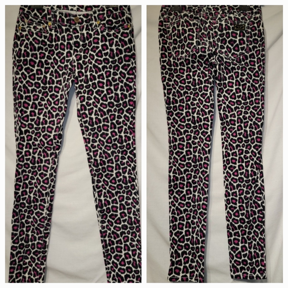 Michael kors multi color animal print size 0 jeans